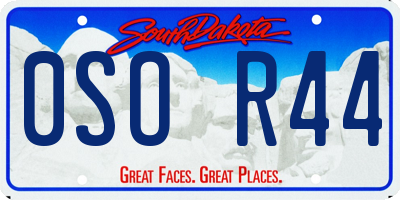 SD license plate 0SOR44