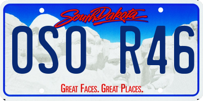 SD license plate 0SOR46