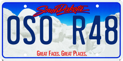 SD license plate 0SOR48