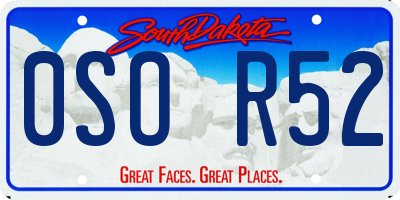 SD license plate 0SOR52