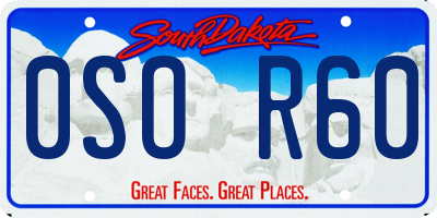 SD license plate 0SOR60