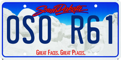 SD license plate 0SOR61