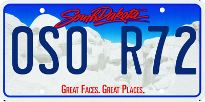 SD license plate 0SOR72