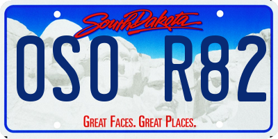 SD license plate 0SOR82