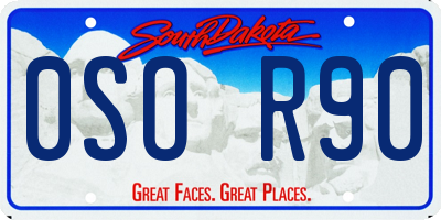SD license plate 0SOR90