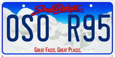 SD license plate 0SOR95