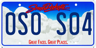 SD license plate 0SOS04