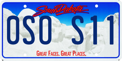 SD license plate 0SOS11