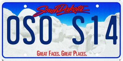 SD license plate 0SOS14