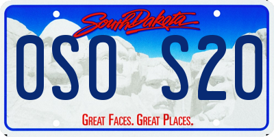 SD license plate 0SOS20