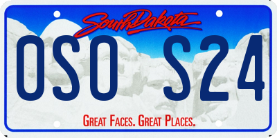 SD license plate 0SOS24