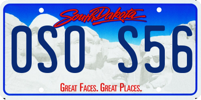 SD license plate 0SOS56