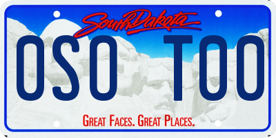 SD license plate 0SOT00