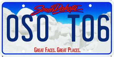 SD license plate 0SOT06
