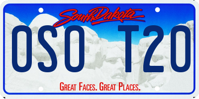 SD license plate 0SOT20