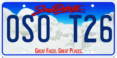 SD license plate 0SOT26