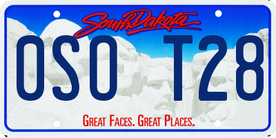 SD license plate 0SOT28