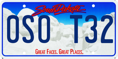 SD license plate 0SOT32