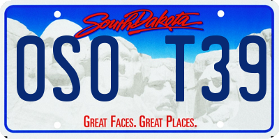 SD license plate 0SOT39