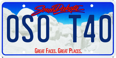 SD license plate 0SOT40
