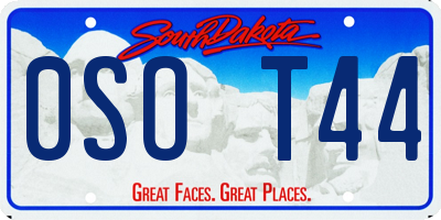 SD license plate 0SOT44