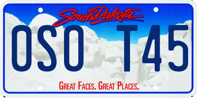 SD license plate 0SOT45