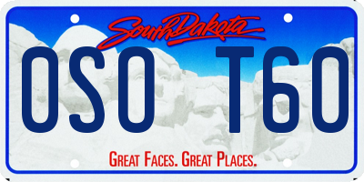 SD license plate 0SOT60