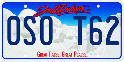 SD license plate 0SOT62