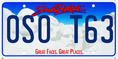 SD license plate 0SOT63