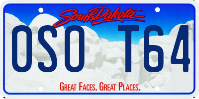 SD license plate 0SOT64