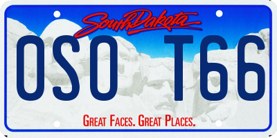SD license plate 0SOT66