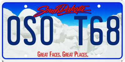 SD license plate 0SOT68