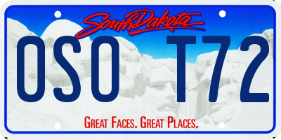 SD license plate 0SOT72