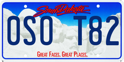 SD license plate 0SOT82