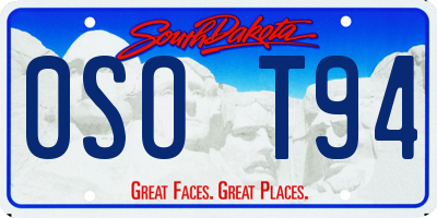 SD license plate 0SOT94