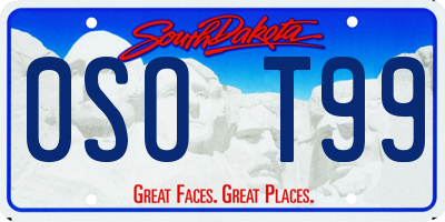 SD license plate 0SOT99