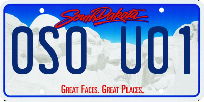 SD license plate 0SOU01