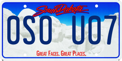 SD license plate 0SOU07