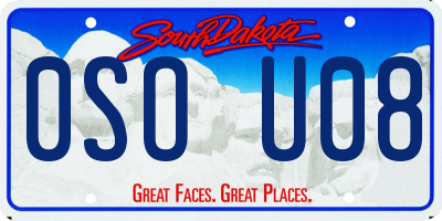 SD license plate 0SOU08