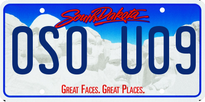 SD license plate 0SOU09