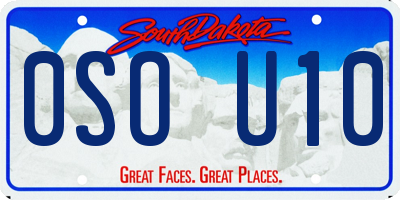 SD license plate 0SOU10