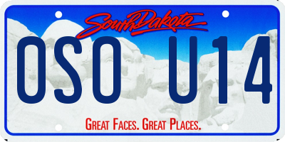 SD license plate 0SOU14