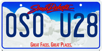 SD license plate 0SOU28