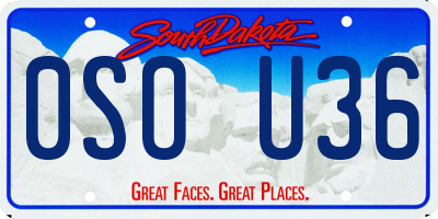SD license plate 0SOU36