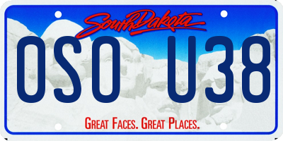 SD license plate 0SOU38