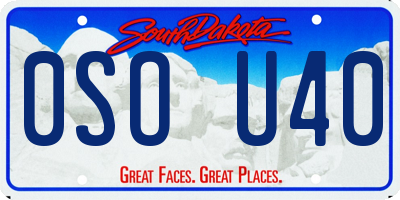SD license plate 0SOU40