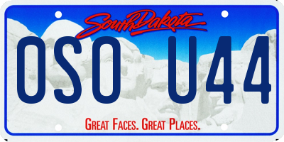 SD license plate 0SOU44