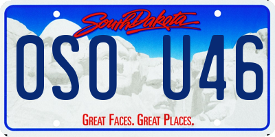SD license plate 0SOU46