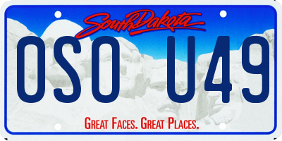 SD license plate 0SOU49