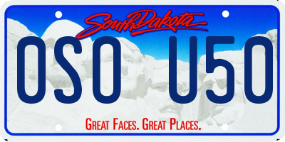 SD license plate 0SOU50